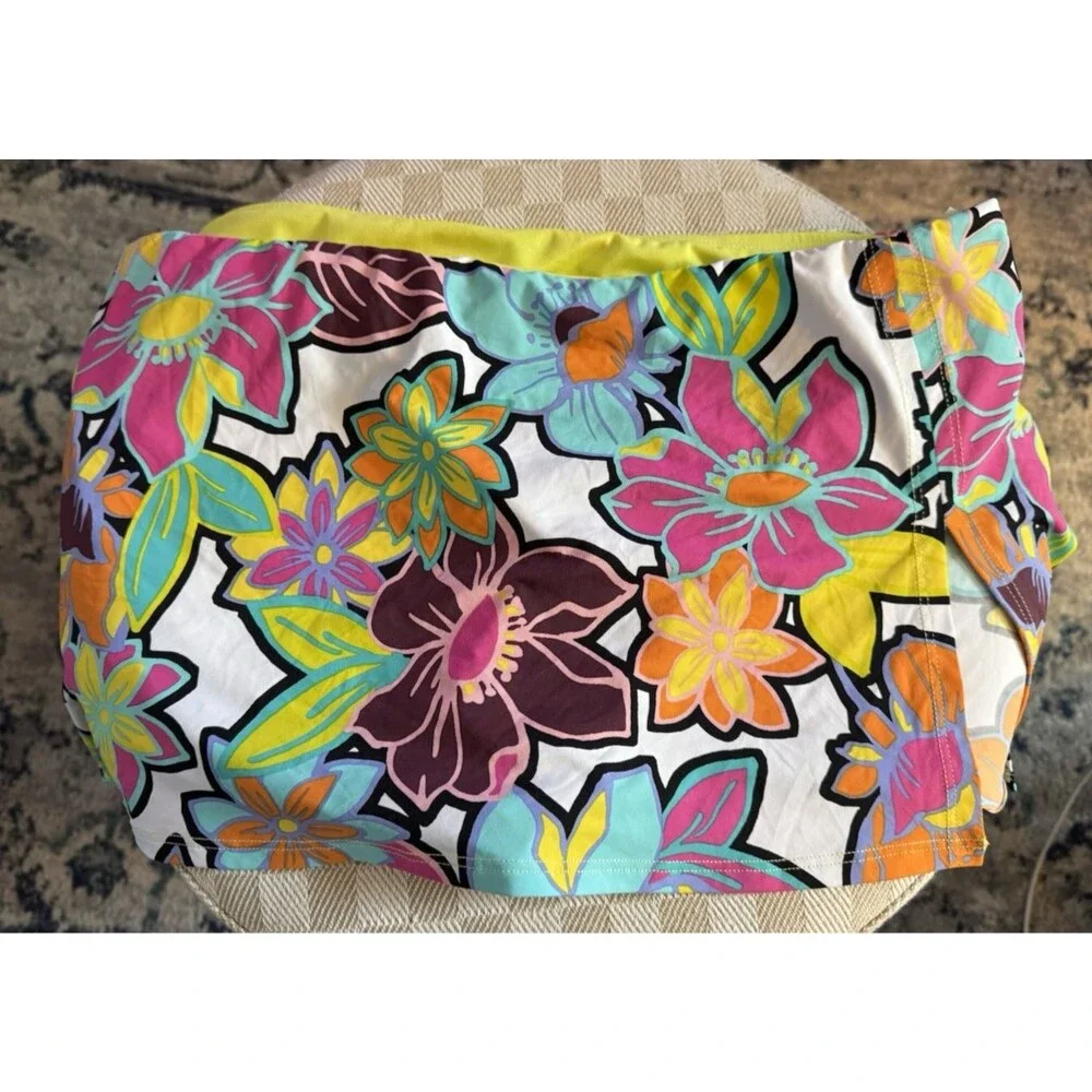 NWT Bleu Rod Beattie Color Crush Floral Tankini Top Hipster Bikini Bottom Sz 14 - Picture 12 of 12